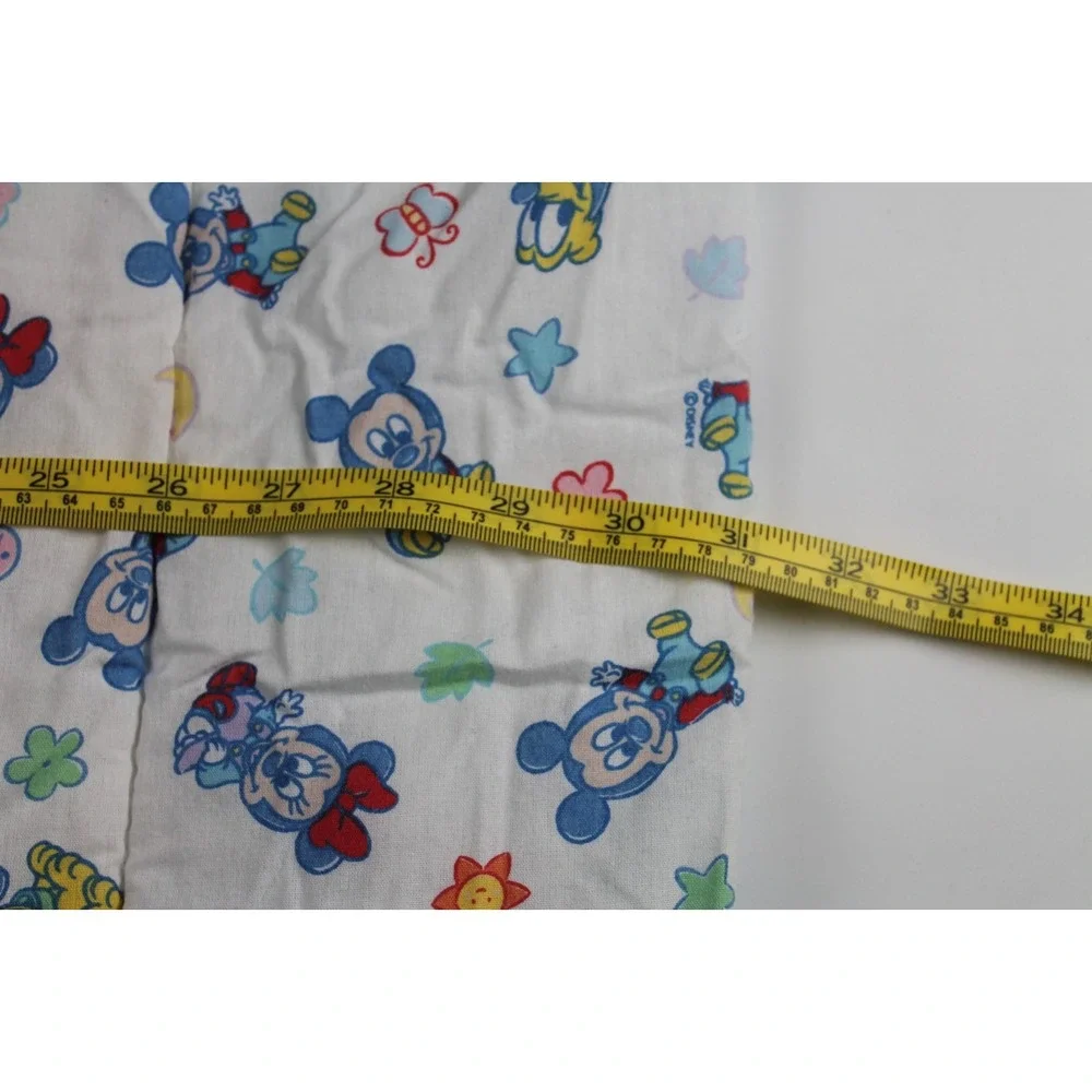 Disney Baby Mickey Mouse Pluto Minnie Mouse Vtg Crib Baby Blanket Multi Color